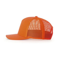Nieuwe Mode Oranje 5 Stuk Trucker Bedrukt Logo Richardson 882fp Honkbal Net Cap Micro Bocht Langs Aanpasbare Hoeden