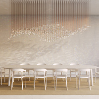 Hôtels, restaurants, maisons - Lampe suspendue moderne de luxe en forme de triangle, lustre en cristal LED pour plafonds hauts
