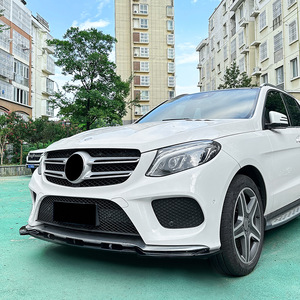 Mercedes-Benz Front Lip Splitter Carbon Fiber Texture Matte Finish For GLE-Class W166 C292 2015-2018 AMG Tuning Style - Product Image 2
