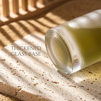Bouteille diffuseur de parfum de luxe 200 ml en verre dépoli mat, cylindrique, à base épaisse, avec bouchon à vis, vide, pour arômes et fragrances - Bien-être à domicile
