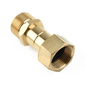 ข้อต่อปืนฉีดน้ำแรงดันสูงทองเหลือง M22 14 M22 15 เกลียวหมุน สำหรับอะแดปเตอร์สายฉีดน้ำล้างรถ - Product Image 1