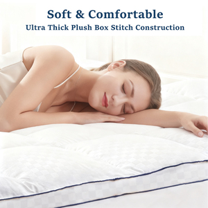 Chăn thêm dày giường nệm Topper siêu mềm thoáng khí xuống thay thế điền Nệm pad với 8-21 inch sâu túi - Product Image 4