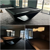 Table de billard portable multifonctionnelle en bois massif avec plateau en ardoise, personnalisable, haute qualité, faible MOQ, pour installation à domicile, 7ft, 8ft, 9ft, 3-5 joueurs