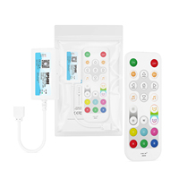Contrôleur LED SP54BE double mode RGB+PWM couleur unique avec télécommande, commande vocale, synchronisation musicale, capture de musique, RF 2.4G, portée 30m