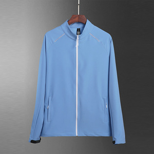 Custom LOGO <b>Sunscreen</b> Spring and Autumn Quick Drying Stand up Collar Sports Long Sleeved Unisex Jacket for Couple Fitness Sports - Product Image 3