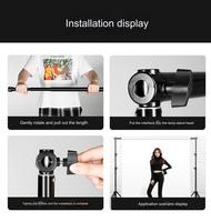 Yiscaxia acier inoxydable/aluminium Portable 3M support de barre transversale télescopique léger pour accessoires de Studio de photographie