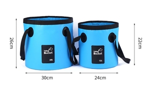 Seau d'eau pliable en PVC de 12l 20l seau pliable Portable pour voyage en plein air Camping pêche jardinage - Product Image 3