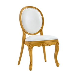 Chaise de banquet de restaurant de mariage en or empilable en aluminium de meubles commerciaux marocains - Product Image 1
