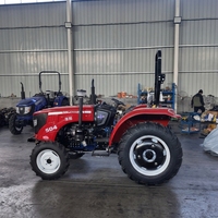 Traktor Roda Mikro Diesel 4WD 50HP-90HP dengan Mesin & Pompa, Mesin Pertanian Ramah Lingkungan untuk Membajak