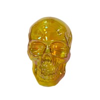 Statue de Crâne Humain Lumineuse pour Halloween, Décoration Intérieure, Figurine en Plastique pour Fête, Décoration Horreur, Décoration de Fêtes, Cadeau
