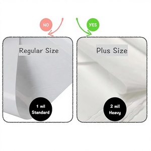 Disposable PE <b>Shrink</b> Bag Aprons Screen Printed Vest Handle for Kids-Clear <b>Plastic</b> Waterproof Smocks for Art Painting Cooking - Product Image 1