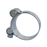 Collier de serrage robuste à vis en T, simple vis, en acier inoxydable 304, réglable pour échappement de turbocompresseur (pouces)