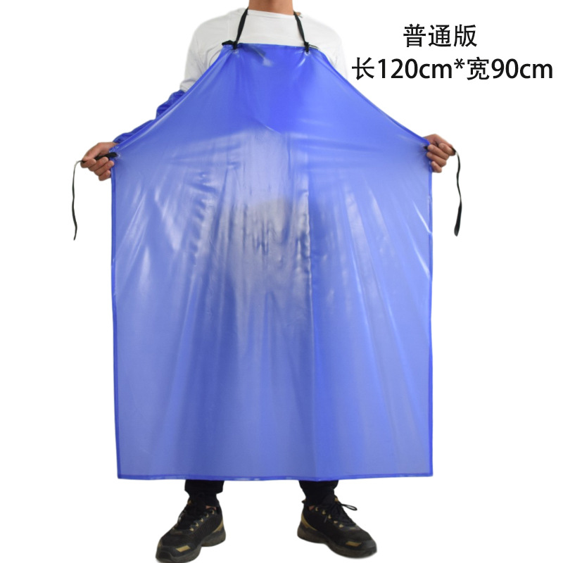 Tablier bleu 20% soie 120*90