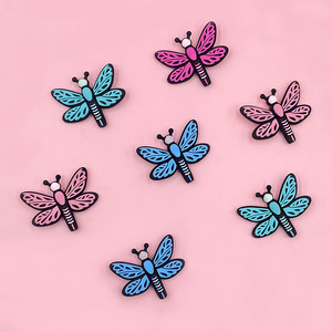 Silicone Dragonfly Teething <b>Beads</b> For Babies 0-24 Months Unisex Food Grade Safe Shape Butterfly Colorful Loose <b>Beads</b> - Product Image 4