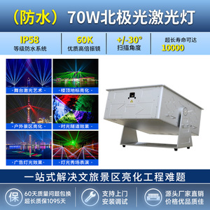 ไฟเลเซอร์กันน้ำขนาดใหญ่ Jiechuang 100W สำหรับภายนอกอาคาร แสงส่องสว่างสำหรับสถานที่สำคัญและการแสดงบนเวที - Product Image 5