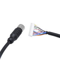 Conector M12, Cable de soldadura codificado de 12 Pines, conector hembra recto, Terminal de arnés de cables, conector electrónico impermeable