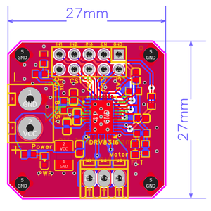 ซิมเพิลเอฟโอซี มินิ 2.0 บอร์ดควบคุมมอเตอร์ดีซีแบบไร้แปรงถ่าน 12-24V, โอเพ่นซอร์ส DRV8316C สำหรับ K85 - Product Image 2