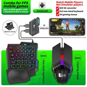 Wired 4-in-1 Mobile Gaming Combo Mix Lite Converter RGB One-Hand <b>Keyboard</b> Gaming <b>Mouse</b> for Android FPS Games Plug <b>and</b> Play - Product Image 4