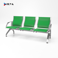Chaise d'attente Flya 3 places pour espaces publics : hôpitaux, aéroports, gares routières, métros et trains