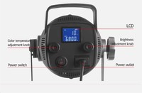 Matel 300W Ki-300 COB Éclairage vidéo portable pour photographes, double température de couleur, contrôle par application, lumière de photographie