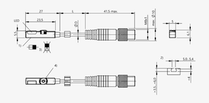 เซ็นเซอร์แม่เหล็ก MT-BALLUFF 235K-PO-C-2A-SA2-S49-00รหัส BMF ตำแหน่งสูง3ตำแหน่ง BMF00C6 M8x1รูปตัว T - Product Image 6