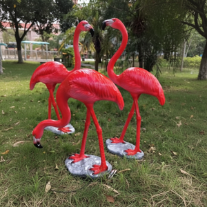 Lámpara de Jardín LED 3D con Forma de Flamenco, Personalizada, IP65, Estructura de Resina Transparente y Fibra de Vidrio, para Exteriores, Navidad, Césped, Festivales - Product Image 1