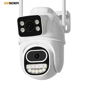 Камера наблюдения с приложением Icsee высокое разрешение Wifi 12 Мп 360 градусов сетевой безопасности