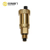 Zhonghai ZH-1037 Brass Automatic Air Relief Valve Shut-off Valve 1/2" Port Size Water Application for HVAC Plumbing Fittings