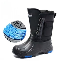 Bottes tactiques Esing pour hommes, imperméables, hauteur genou, hiver, maille, velours, coton épais, bottes de neige chaudes, résistantes au froid, semelle intermédiaire en PU, caoutchouc