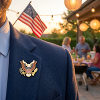 Épinglette Métallique du 250e Anniversaire des États-Unis, Logo Personnalisé, Émail, Cadeau, Vente en Gros, Fournisseur Direct d'Usine depuis 15 Ans