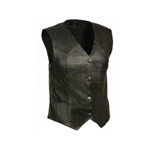 Gilets de motocyclette en cuir synthétique pour femmes, logo personnalisé, pour motards d'extérieur, avec boutons - Product Image 1