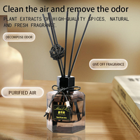 Diffuseur de parfum en verre décoratif écologique de 120 ml en gros, bâtonnets aromatiques avec plusieurs parfums pour les chambres d'hôtel