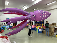Costume gonflable de poulpe marin lumineux à LED pour défilé de carnaval