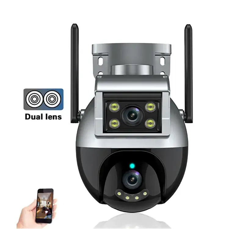 4MP Outdoor Night Vision CCTV Security Video Surveillance Camera Wireless Dual Lens Wifi PTZ Security Camera