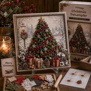 Nouveau kit d'art 3D Poke Art DIY pour Noël, ensemble de décoration en tissu à poinçonner - Product Image 2
