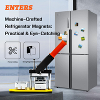 Nouvelle machine manuelle de fabrication d'aimants de réfrigérateur carrés de 50 mm, modèle 2026, en promotion, garantie 1 an, contrôle du cœur, sans alimentation électrique, certifiée