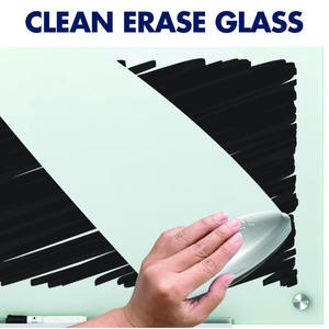 Tableau blanc magnétique en verre effaçable à sec, surface blanche, montage sans cadre, tableau blanc - Product Image 2
