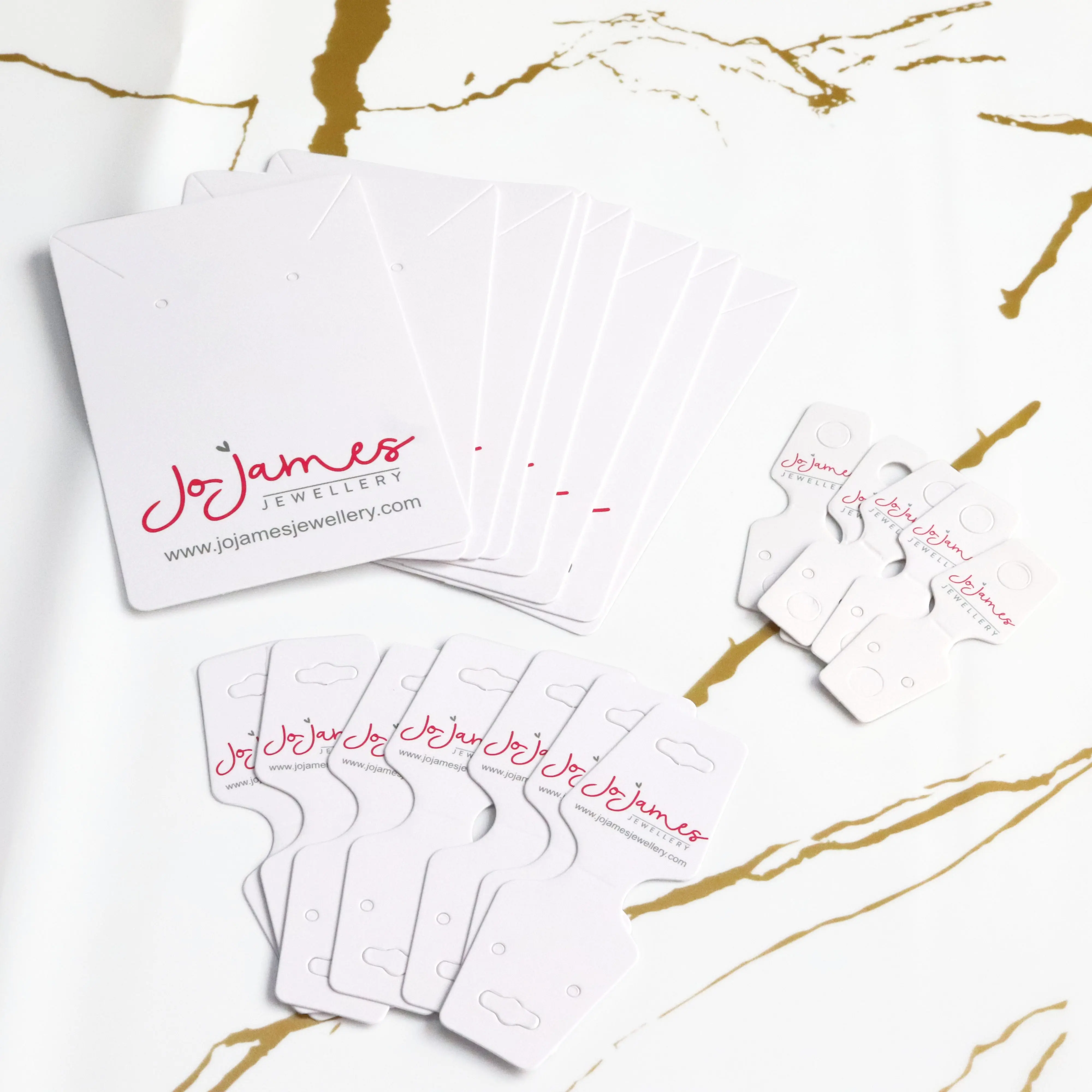 Soporte para collar con impresión personalizada, tarjeta de embalaje de joyería de papel con logotipo, tarjetas de papel de arte para exhibición de pendientes
