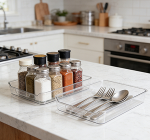 سكك أدراج بلاستيكية قابلة للسحب متعددة الأغراض لتطبيقات المطبخ والحمام وغرفة النوم والخزائن - Product Image 6