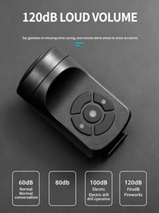 Klaxon de <span class=keywords><strong>moto</strong></span> et de vélo rechargeable par USB, 120 dB, alarme antivol à vibration, étanche, sonnette électrique pour scooter - Product Image 5