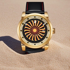 Đồng hồ cơ tự động nam mặt lộ máy, kim xoay, thép không gỉ, kiểu bánh xe tua bin - Product Image 4