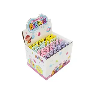 Groothandel Kinderen Zeep Toverstokken Plastic Outdoor Feest Kleine Kleurrijke Bubbels Blazen Water Bubble Stick Speelgoed Met Display Box