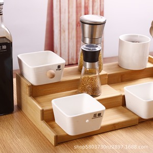 <b>Bamboo</b> Kitchen Spice Rack 3 Tier Telescopic Wooden Storage Organizer For <b>Table</b> Top - Product Image 4