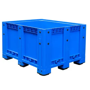 Durable Industry Transport Storage Rigid Plastic Solid Side Pallet Box 1200x1000 For Fruits And Vegetables