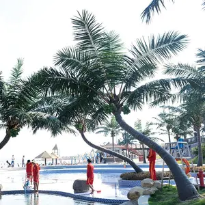 Торговый центр квадратный бассейн декоративный пейзаж искусственные тропические растения пластиковые гигантские искусственные пальмы