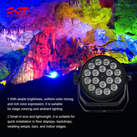 Mini projecteur LED PAR plat 180W DMX dimmable blanc neutre RGBW activé par le son pour éclairage de scène DJ, boîte de nuit et fête