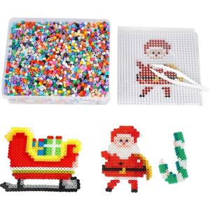 ของเล่นเสริมพัฒนาการ DIY สำหรับคริสต์มาส ลูกปัดรีดร้อนขนาด 5 มม. หลากสี ชุดลูกปัดพลาสติก Hama Perler ขนาด 5 มม. สำหรับเด็ก - Product Image 2
