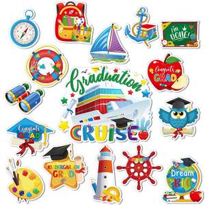 Imán de Nevera con Diseño de Temporada de Graduación Transfronteriza 2025, Adhesivo Colorido para Coche de Graduación de Jardín de Infancia para Preescolares - Product Image 4