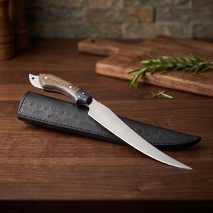 12-inch hand-forged Stainless steel fillet <b>knife</b> Camel <b>bone</b> <b>handle</b> hunting <b>knife</b> Razor sharp OEM service fillet <b>knife</b> - Product Image 4