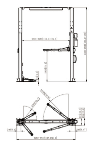 SUNSHINE Pont élévateur automobile 5,5 tonnes à deux colonnes, vérin hydraulique double, équipement de <span class=keywords><strong>garage</strong></span> robuste pour <span class=keywords><strong>service</strong></span> de véhicules - Product Image 2